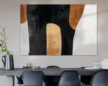 Formes abstraites en noir et or sur Poster Art Shop