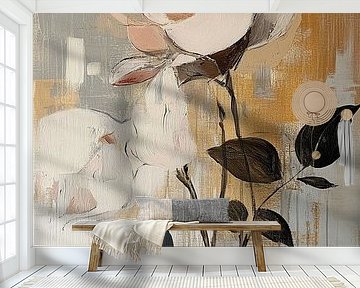Soft Petals Against Gold by Zen and More