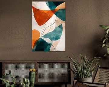 Formes abstraites dans les tons de terre - Moderne sur Poster Art Shop