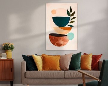 Abstract shapes and plant composition by Poster Art Shop