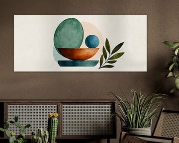 Abstrakte Formen und Blattdetails – Modern von Poster Art Shop