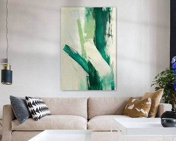 Abstract shades of green - the dynamics of nature by Poster Art Shop