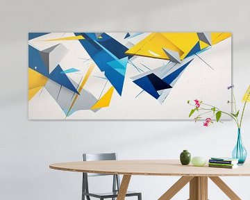 Abstract composition in blue and yellow by Poster Art Shop