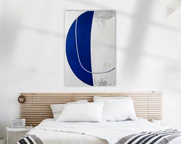 Composition abstraite en bleu et blanc sur Poster Art Shop