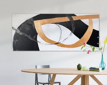 Abstract composition in black and gold by Poster Art Shop