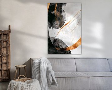 Composition abstraite en or et noir sur Poster Art Shop