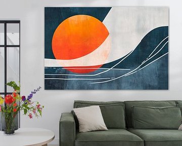 Abstract composition with sun and lines by Poster Art Shop
