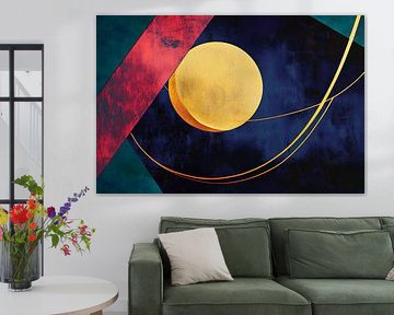Abstract composition with golden sun by Poster Art Shop