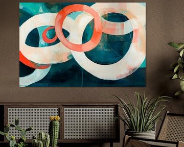 Abstract circles in bold colours by Poster Art Shop