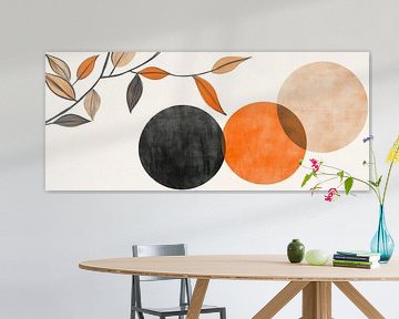 Abstract circles in earth tones - harmony by Poster Art Shop