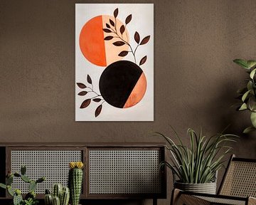 Abstract circles with plant motifs by Poster Art Shop