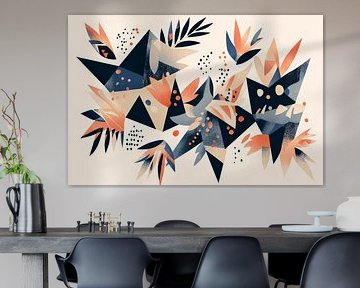 Abstract plant composition in pastel colours by Poster Art Shop