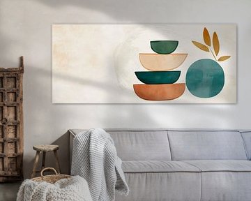 Abstract bowl composition in soft colours by Poster Art Shop