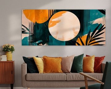 Abstract tropical landscape with circles by Poster Art Shop