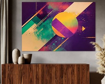 Abstract geometric composition - play of colours by Poster Art Shop