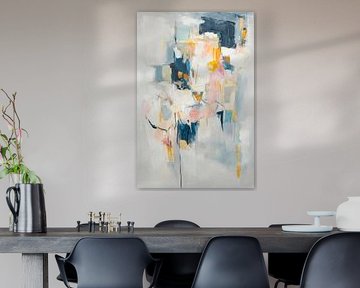 Abstract kleurenspel in zachte tinten