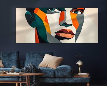 Abstract portrait with vivid colours by Poster Art Shop