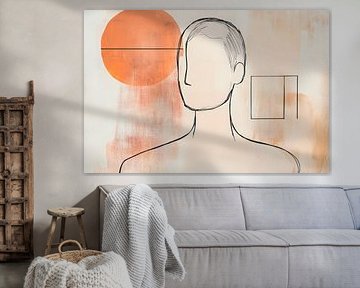 Abstract portrait with geometric shapes by Poster Art Shop