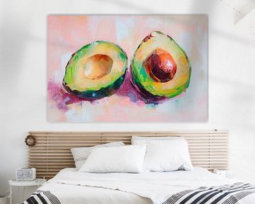 Avocado portrait in soft colours by Poster Art Shop