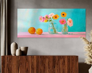 Blossoms and citrus fruits - colourful by Poster Art Shop
