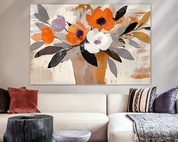 Flower arrangement in bright colours - Modern by Poster Art Shop