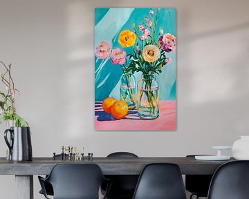 Boeket met sinaasappels - Levendig en fris van Poster Art Shop