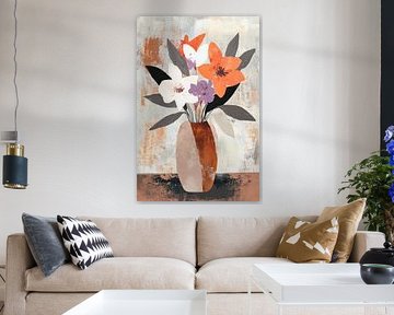 Bouquet in modern vase style by Poster Art Shop