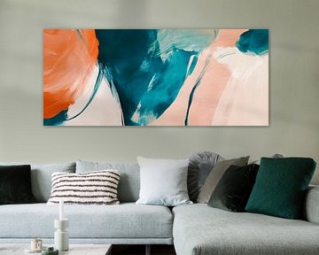 Colourful abstraction in soft tones by Poster Art Shop