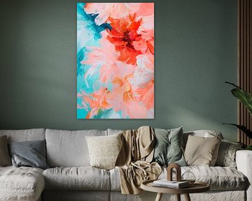 Bunte Blumenpracht – Abstrakte Malerei von Poster Art Shop