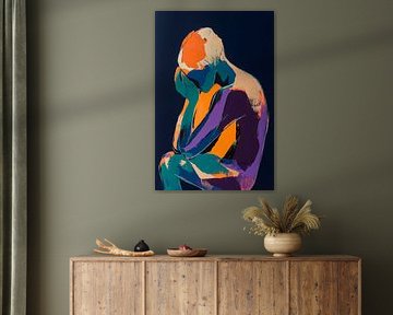 Colourful figure in reflection - Expressive by Poster Art Shop