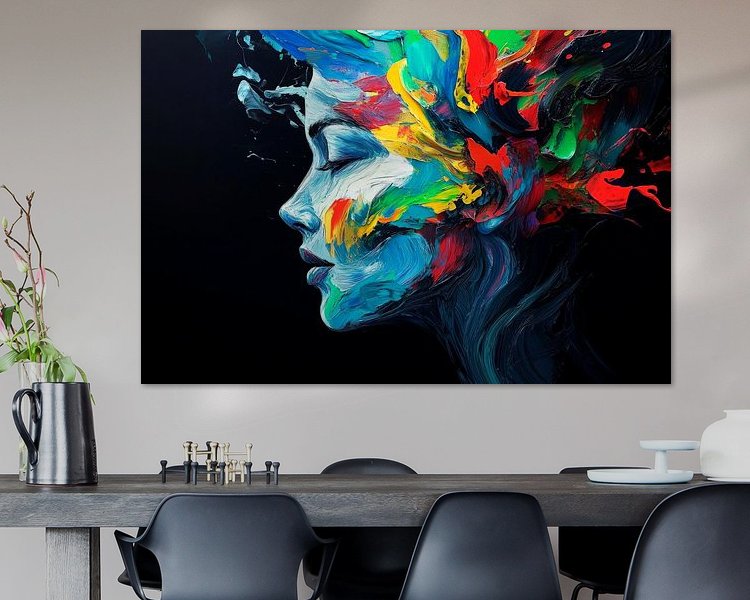 Voorbeeld van het werk in een kamer