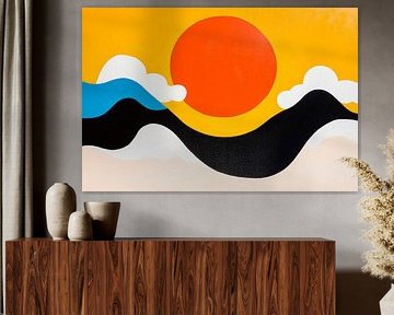 Colourful landscape with sunset by Poster Art Shop