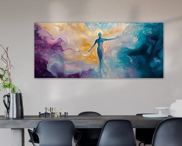 Dynamische kleurexplosie - zielsexpressie van Poster Art Shop