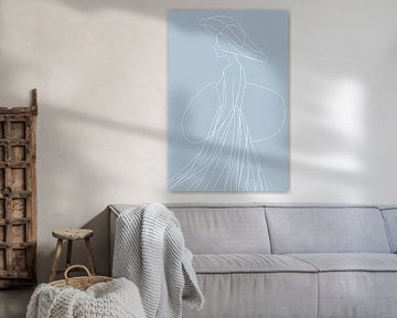 Elegant lines of a woman - Minimalist by Poster Art Shop