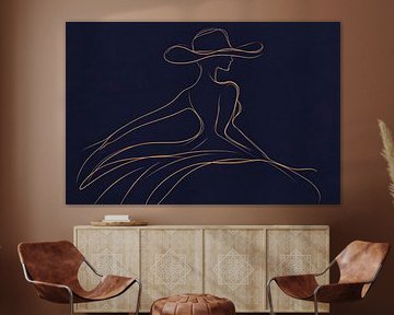 Elegant lines of the lady in the hat by Poster Art Shop