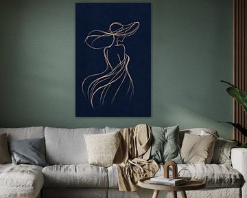 Elegant lines of a stylish woman by Poster Art Shop