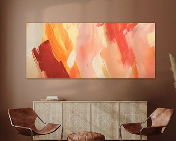 Colourful abstraction in warm tones by Poster Art Shop