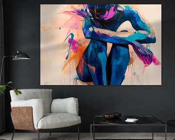 Colourful figure in creative expression by Poster Art Shop