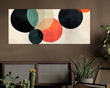 Colourful circles on a soft background by Poster Art Shop