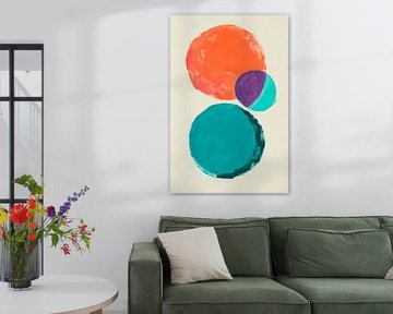 Colourful circles on a light background by Poster Art Shop
