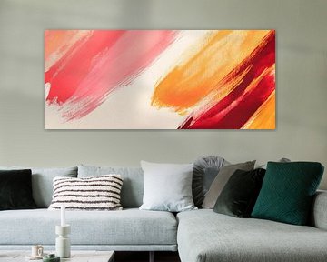 Colour explosion in red and gold - Abstract by Poster Art Shop