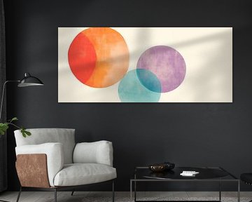 Coloured circles in a gentle play of colours by Poster Art Shop