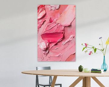 Kleurenspel in roze en nude - rijk aan textuur van Poster Art Shop