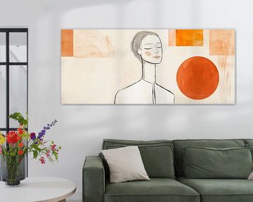 Feminine simplicity with warm colours by Poster Art Shop