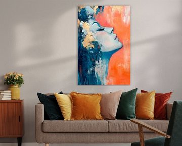 Feminine portrait in vibrant colours by Poster Art Shop