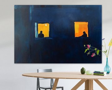 Window views at dusk - play of colours by Poster Art Shop
