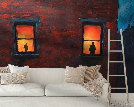 Voorbeeld van het werk in een kamer