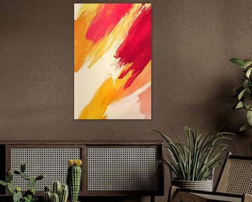 Fiery explosion of colour - abstract painting by Poster Art Shop