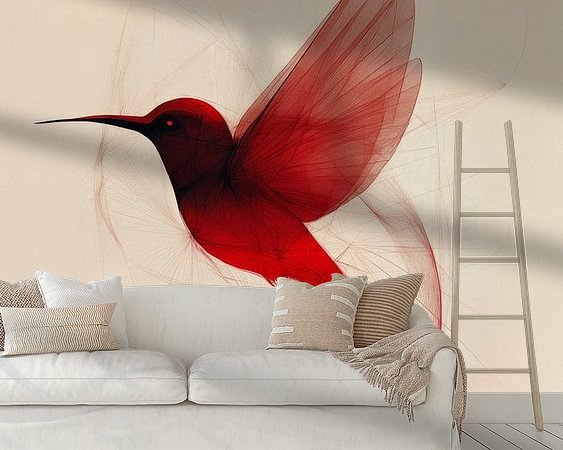 Voorbeeld van het werk in een kamer