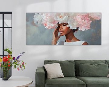 Woman with flower crown - Gentle elegance by Poster Art Shop